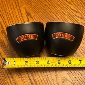 Set of Baileys Irish Crème Cups “Yours” and “Mine”EUC
